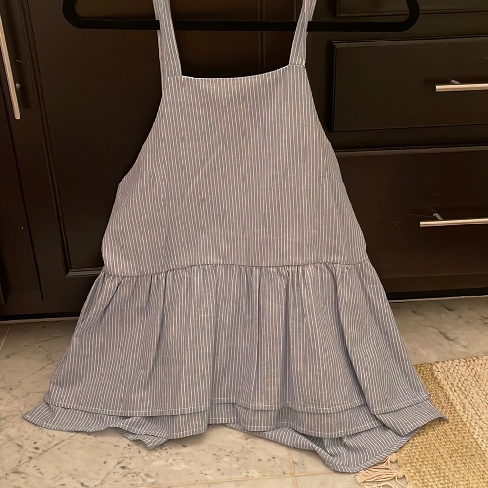 PPLA navy & white striped blouse